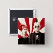 Amerikaanse Punk Butt'n Vierkante Button 5,1 Cm (Voorkant /achterkant)