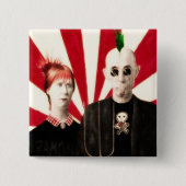 Amerikaanse Punk Butt'n Vierkante Button 5,1 Cm (Voorkant)