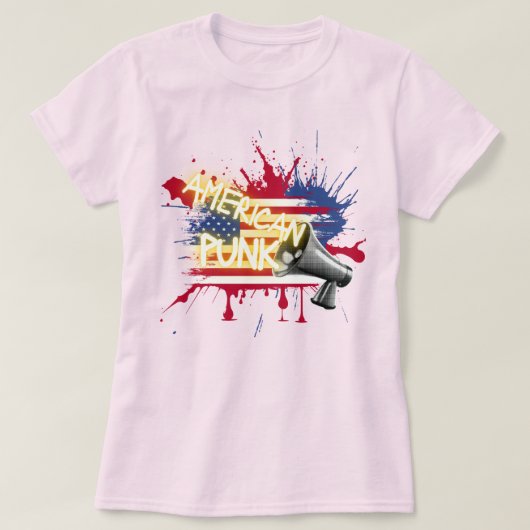 Amerikaanse Punk Vlag T-shirt (Design voorkant)