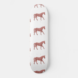Amerikaanse Quarter Horse Bruine Aquarel Paardensp Persoonlijk Skateboard