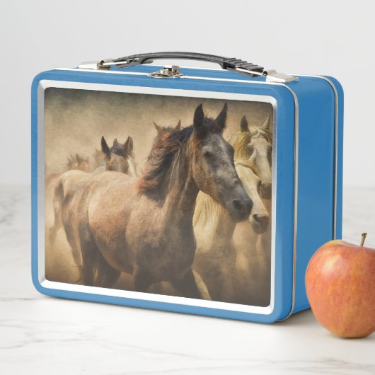 Amerikaanse Quarter Horses hardlopen (In situ)