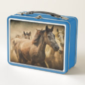 Amerikaanse Quarter Horses hardlopen (Voorkant)