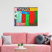 Amerikaanse quilt canvas afdruk (Insitu (Woonkamer))