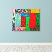 Amerikaanse quilt canvas afdruk (Insitu (Houten vloer))