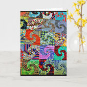 Amerikaanse quilt kaart (Gele Bloem)