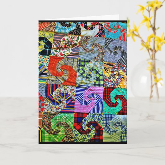 Amerikaanse quilt kaart (Gele Bloem)