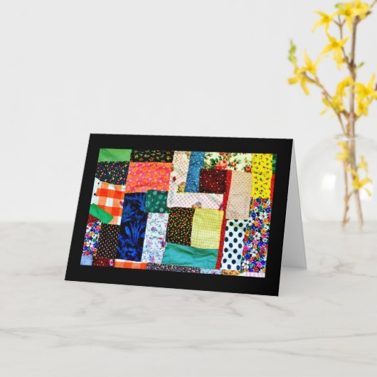 Amerikaanse quilt kaart (Gele Bloem)