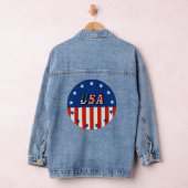 Amerikaanse Quote Amerikaanse Vlag Sterren in Cirk Denim Jacket (Hangar)
