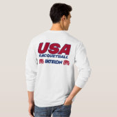 Amerikaanse Racquetball Long Meve Tee Shirt (Achterkant volledig)