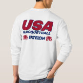 Amerikaanse Racquetball Long Meve Tee Shirt (Achterkant)