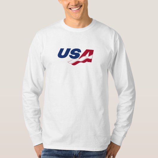 Amerikaanse Racquetball Long Meve Tee Shirt (Voorkant)