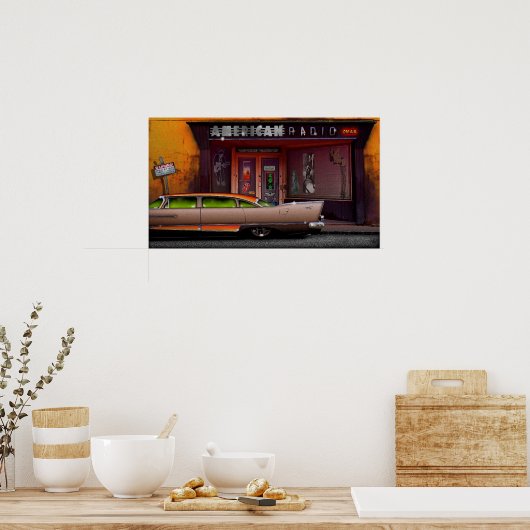 amerikaanse radio poster (Keuken)