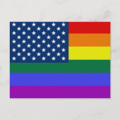 Amerikaanse Rainbow Pride Briefkaart (Voorkant)