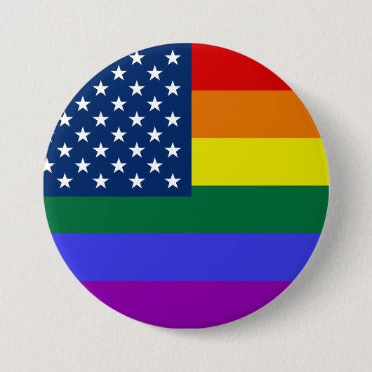 Amerikaanse Rainbow Pride-Button Ronde Button 7,6 Cm (Voorkant)