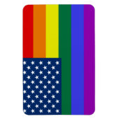 Amerikaanse Rainbow Pride Magneet (Verticaal)