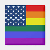 Amerikaanse Rainbow Pride Magneet (Voorkant)