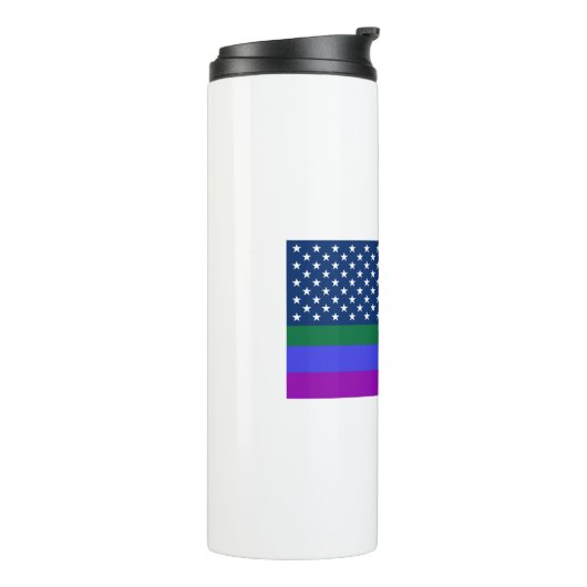 Amerikaanse Rainbow Pride Thermosbeker (Gedraaid links)