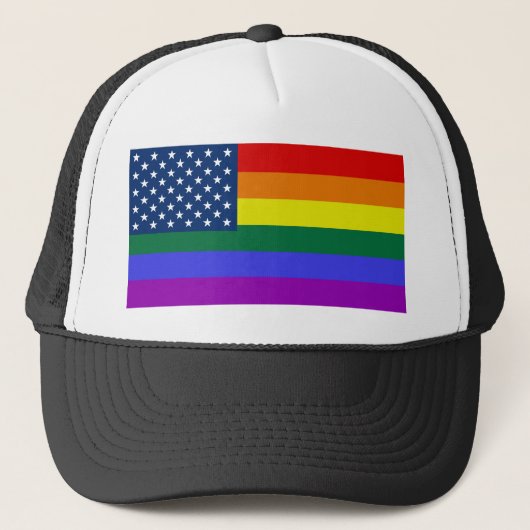 Amerikaanse Rainbow Pride Trucker Pet (Voorkant)