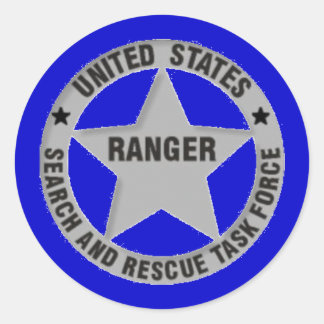 Amerikaanse Ranger Search and Rescue Task Force Ronde Sticker