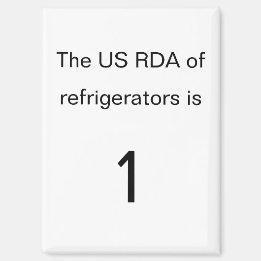 Amerikaanse RDA Minimalistische Koelkast Magneet (Voorkant)