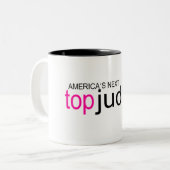 Amerikaanse rechter bovenaan tweekleurige koffiemok (Voorkant links)