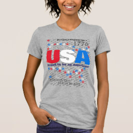 Amerikaanse Red White Blue-grondwet T-shirt