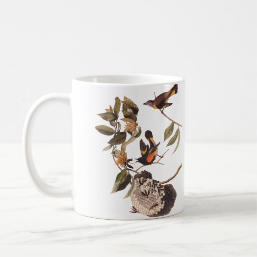 Amerikaanse Redstart Audubon Bird Classic Mok (Links)