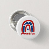 Amerikaanse Regenboog 4 juli Ronde Button 3,2 Cm (Voorkant /achterkant)