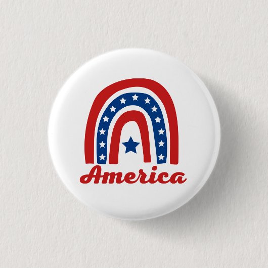 Amerikaanse Regenboog 4 juli Ronde Button 3,2 Cm (Voorkant)