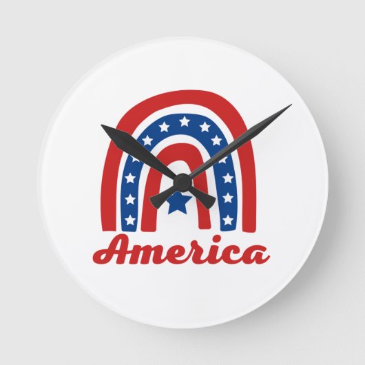 Amerikaanse regenboog op 4 juli ronde klok (Voorkant)