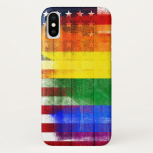 Amerikaanse regenboogvlag   Houtkorrels en schildp Case-Mate iPhone Case