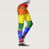 Amerikaanse regenboogvlag | Houtkorrels en schildp Leggings (Rechts)