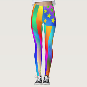 Amerikaanse regenboogvlag leggings