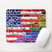 Amerikaanse regenboogvlag muismat (Met muis)