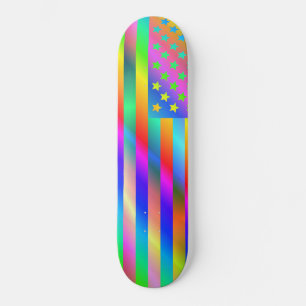 Amerikaanse regenboogvlag persoonlijk skateboard