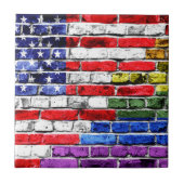 Amerikaanse regenboogvlag tegeltje (Voorkant)