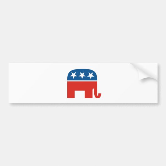 amerikaanse republikeinse partij olifant bumpersticker (Voorkant)
