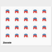 amerikaanse republikeinse partij olifant hart sticker (Vel)