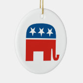 amerikaanse republikeinse partij olifant keramisch ornament (Rechts)