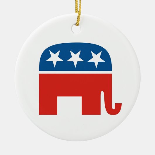 amerikaanse republikeinse partij olifant keramisch ornament (Voorkant)