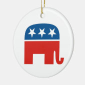 amerikaanse republikeinse partij olifant keramisch ornament (Links)