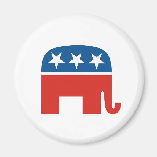amerikaanse republikeinse partij olifant magneet (Voorkant)