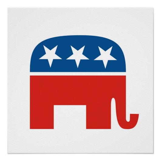 amerikaanse republikeinse partij olifant perfect poster (Voorkant)