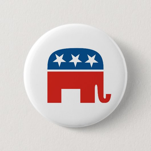 amerikaanse republikeinse partij olifant ronde button 5,7 cm (Voorkant)