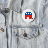 amerikaanse republikeinse partij olifant ronde button 5,7 cm (In situ)