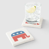 amerikaanse republikeinse partij olifant stenen onderzetter (Zijkant)