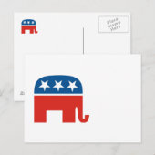 amerikaanse republikeinse partij olifant uitnodiging briefkaart (Voorkant / Achterkant)