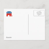 amerikaanse republikeinse partij olifant uitnodiging briefkaart (Achterkant)