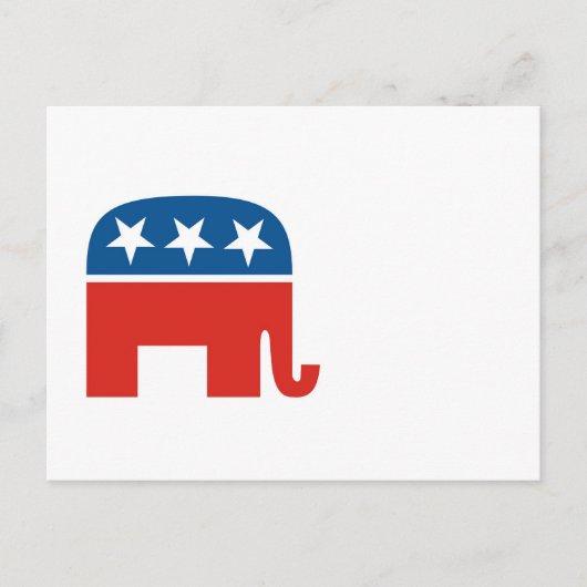 amerikaanse republikeinse partij olifant uitnodiging briefkaart (Voorkant)