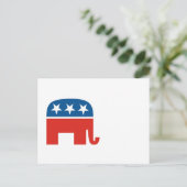 amerikaanse republikeinse partij olifant uitnodiging briefkaart (Staand voorkant)